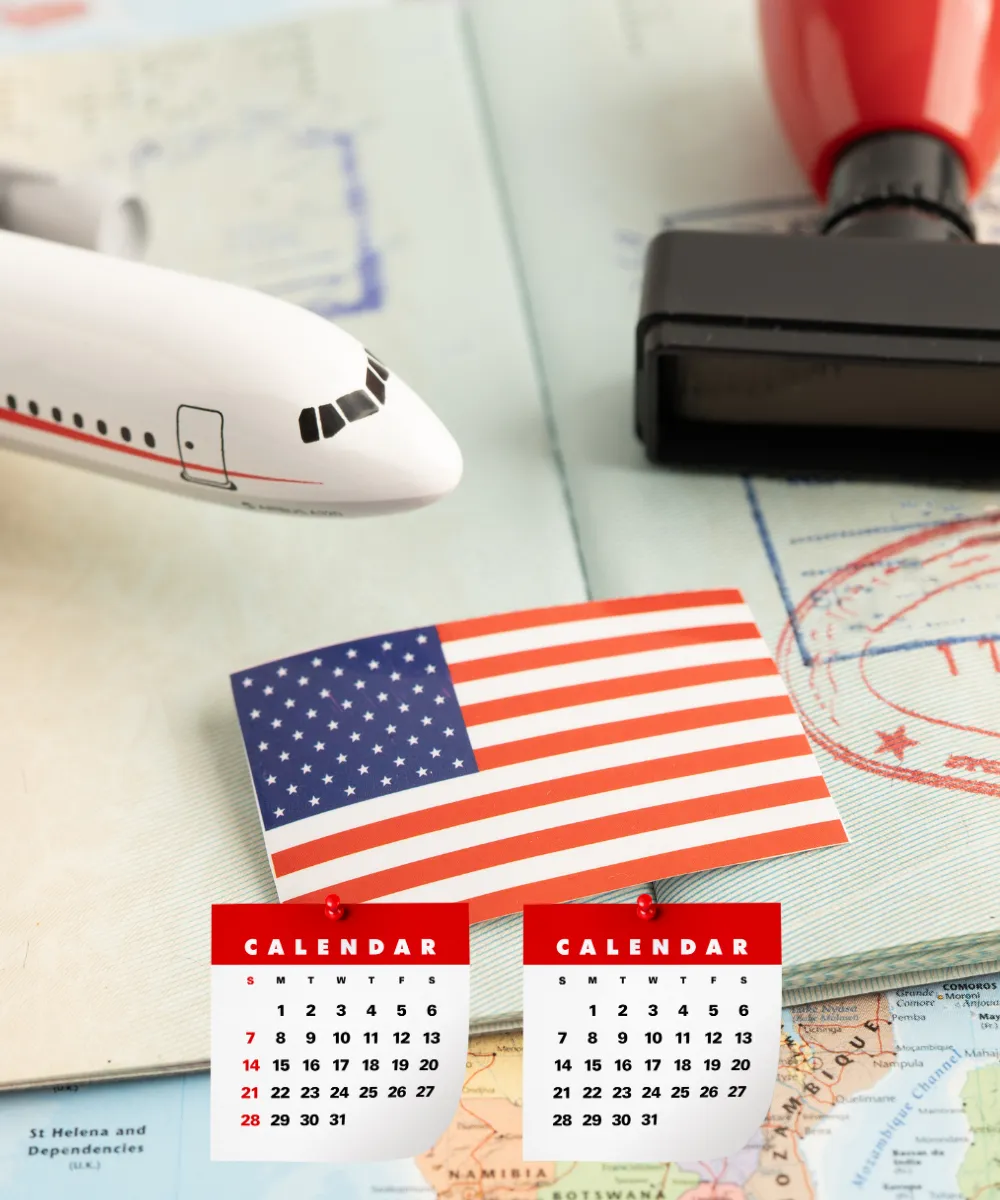 Imagem ilustrativa para o artigo Qual o prazo para tirar o visto americano? da Now Vistos